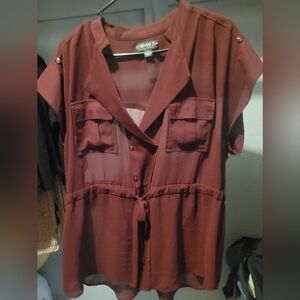 FOREVER 21  Brand Burgundy Lace Top!